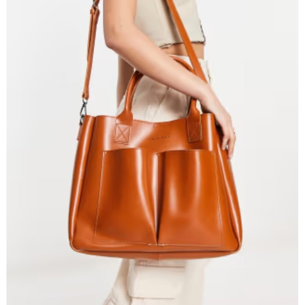 Claudia Canova UK - Faux Leather Tote-Tan